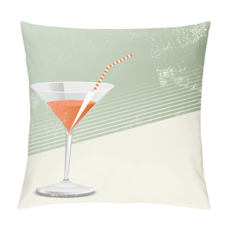 Personality  Cocktail Glass - Retro Style Pillow Covers