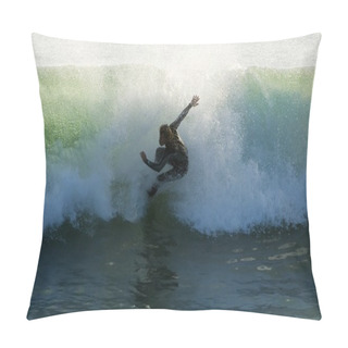 Personality  Surfer Catching  Wave Pillow Covers