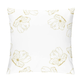 Personality  Golden Sketch Briar Decor Seamless Pattern Pillow Covers