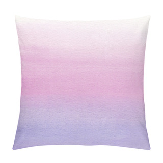 Personality  Watercolor Painting. White, Pink, Purple Gradient Pillow Covers