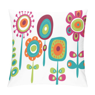 Personality  Cute Colorful Flowers Pillow Covers
