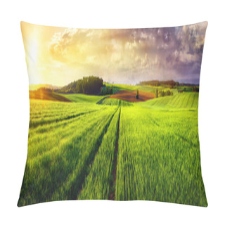 Personality  Rural Landscape Sunset Panorama Pillow Covers