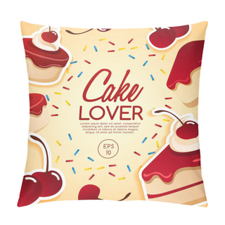 Personality  Cake Elements : Vector Illustration  Pillow Covers