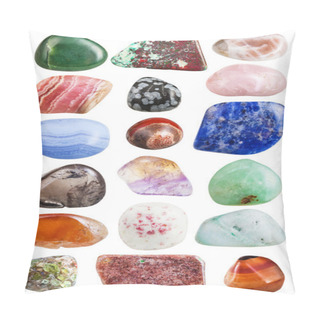 Personality  Set Of Gems Prehnite, Aragonite, Spessartine, Etc Pillow Covers
