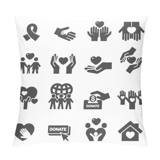 Personality  Charity Silhouette Icons Pillow Covers