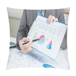 Personality  Businessman Show Report, Business Performance Concept Pillow Covers