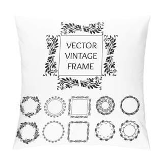 Personality  Det Of Calligraphic Design Elements Pillow Covers