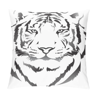 Personality  Tiger Head Pillow Covers