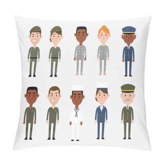 Personality  Characters Depicting Military Occupations  Pillow Covers