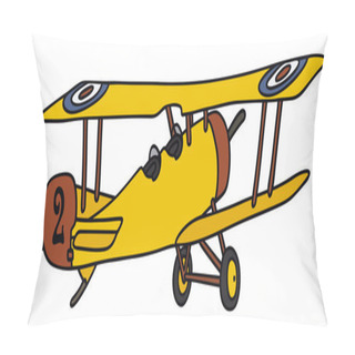 Personality  Yellow Biplane Pillow Covers