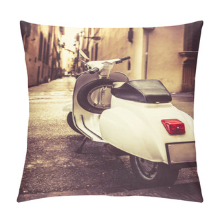 Personality  Italian Scooter In Grungy Alley Pillow Covers