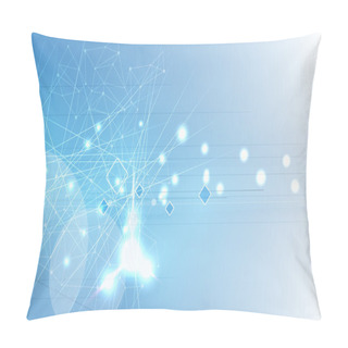 Personality  New Future Technology Concept Abstract Background Pillow Covers