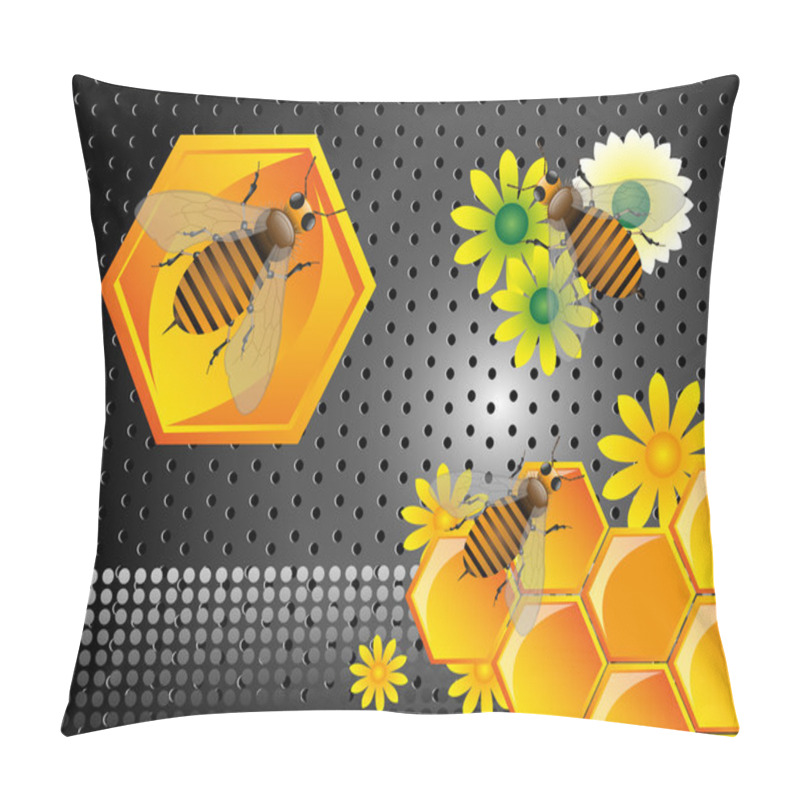 Personality  Bees And Honeycomb Cells Pillow Covers