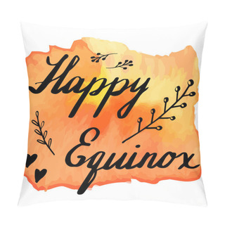 Personality  Autumn Watercolor Banner With Hand Lettering Pillow Covers