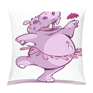 Personality  Ballerina Hippo Pillow Covers