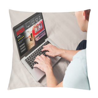 Personality  Streaming Series Service On A Laptop Computer. Pillow Covers