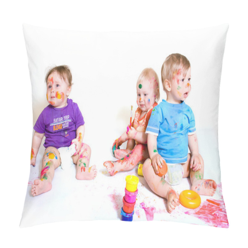 Personality  Babies painting pillow covers