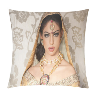 Personality  Beautiful Indian Bride Pillow Covers