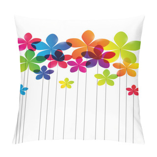 Personality  Rainbow Flowers Pillow Covers
