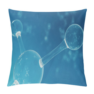 Personality  Molecules, Atoms Bacground. Medical Background For Banner Or Flyer. Molecular Structure At The Atomic Level. 3D Illustration Pillow Covers