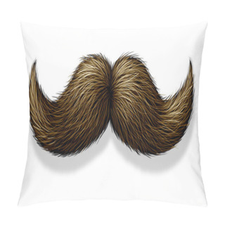 Personality  Moustache On White Background Pillow Covers
