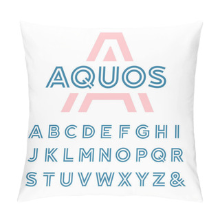 Personality  Linear Font. Vector Alphabet With Latin Letters. Pillow Covers