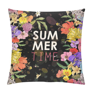 Personality  Floral Illustration. Vector + Sketch + Watercolor.  Pillow Covers
