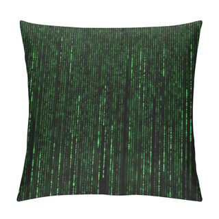 Personality  Matrix Background With The Green Symbols Pillow Covers