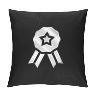 Personality  Badge Silver Plated Metallic Icon Pillow Covers