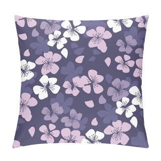 Personality  Laconic Sakura Cherry Blossom Seamless Pattern Pillow Covers
