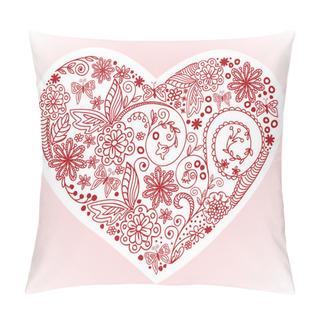 Personality  Heart On A Pink Background Pillow Covers