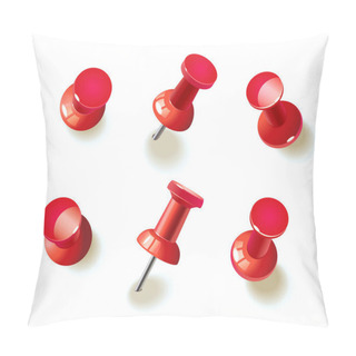 Personality  Collection Of Various Red Pushpins Pillow Covers