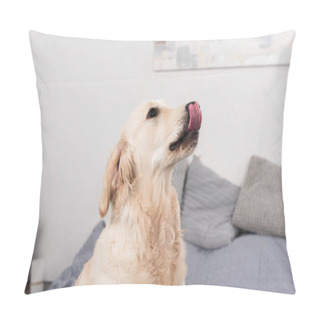 Personality  Dog Licking Up Nose Pillow Covers