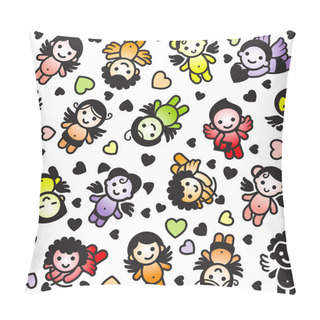 Personality  Cupids Set, Color Icons, Wrapping Paper Pillow Covers