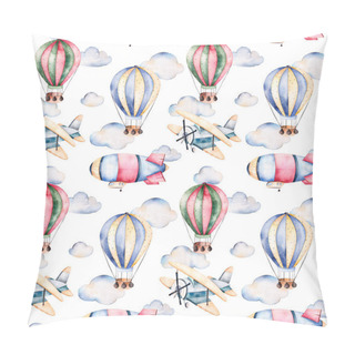 Personality  Seamless Pattern With Air Balloons Pillow Covers