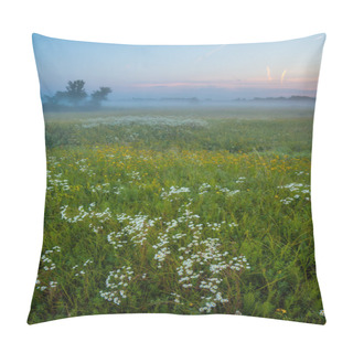 Personality  Moon Reflected In A Lake On A Moor On A Misty Morning Pillow Covers