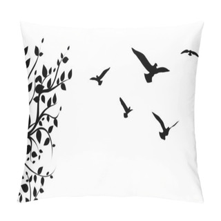 Personality  Tree And Bird Pillow Covers