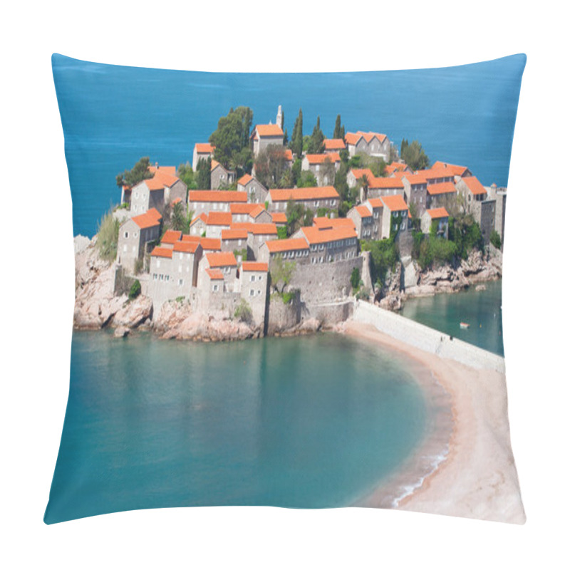 Personality  Sveti Stefan resort island in Montenegro pillow covers