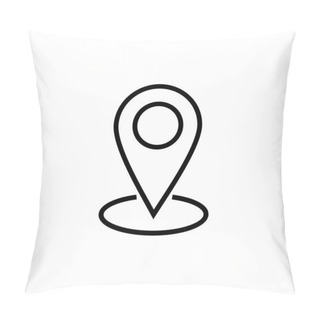 Personality  Pin Icon Isolated On White Background. Location Icon. Map Pointer Icon. Point. Locator. Addres Pillow Covers