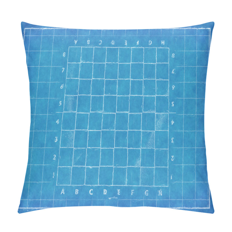 Personality  Chess board - Blue Print pillow covers