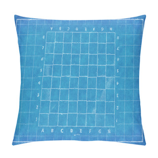 Personality  Chess Board - Blue Print Pillow Covers
