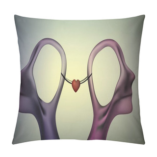 Personality  One Love Idea, Couple In Love Sculpture With Heart Pillow Covers