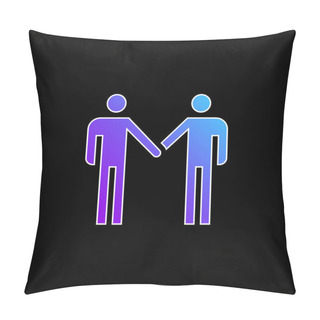 Personality  Agreement Blue Gradient Vector Icon Pillow Covers