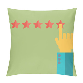 Personality  Customer Review Concepts In Flat Style Pillow Covers