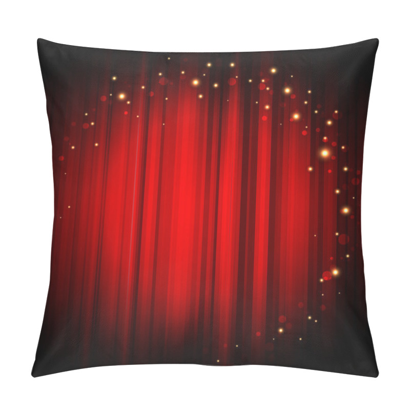 Personality  Vector Red Abstract Background With Gold Lights Pillow Covers