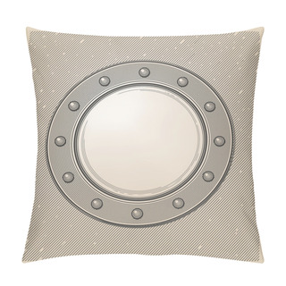 Personality  Submarine Window Or Porthole In Engraving Style Pillow Covers