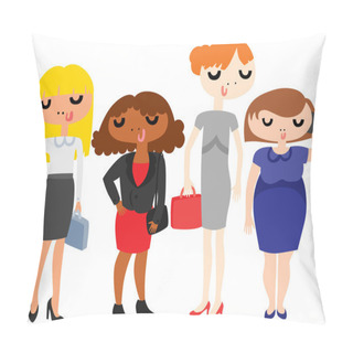 Personality  Group Of Business Ladies Pillow Covers