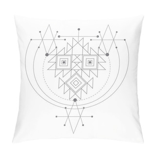 Personality  Vector Magic Alchemy Symbol. Geometric Logo For Spirituality, Occultism, Tattoo Art And Print. Ideal For Imagination, Magic, Creativity Pillow Covers