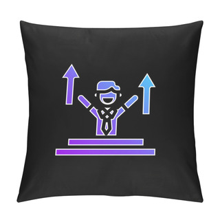 Personality  Advance Blue Gradient Vector Icon Pillow Covers