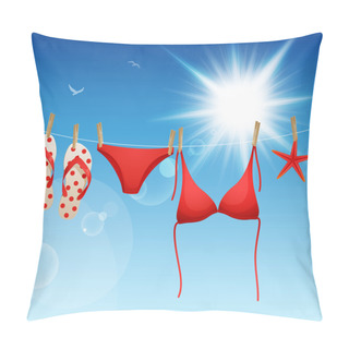 Personality  Blue Sky Background. Pillow Covers